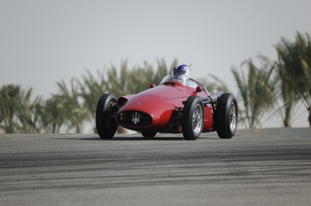 Juan Fangio II at the wheel of ex-Horace Gould 250F