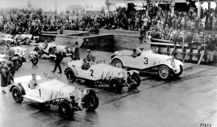 The field lines up for the first Grand Prix at the 'Ring