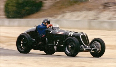 The ex-Straight 8CM in historic racing action