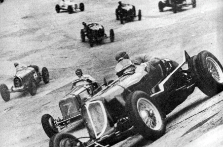 Straight (leading) knew that a privateer car couldn't beat the Third Reich's racers
