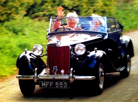 Mervyn having fun in a historic motor... 