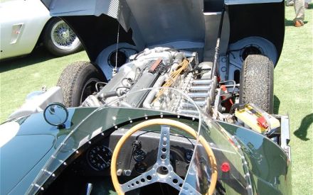The canted XK engine installed in a D-Type