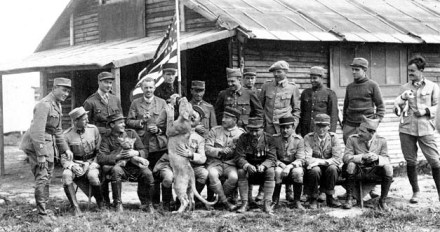 American volunteer pilots in the Lafayette Escadrille - and their pet lions - made headline