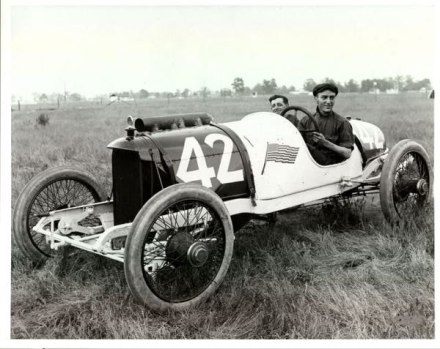'Fast Eddie' at the wheel of the Duesenberg brothers' entry for the 1914 Indianapolis 500