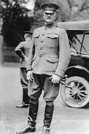 General Pershing - with his car in the background