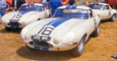 Cunningham's lightened 1963 Le mans squad of E-Types at Le Mans